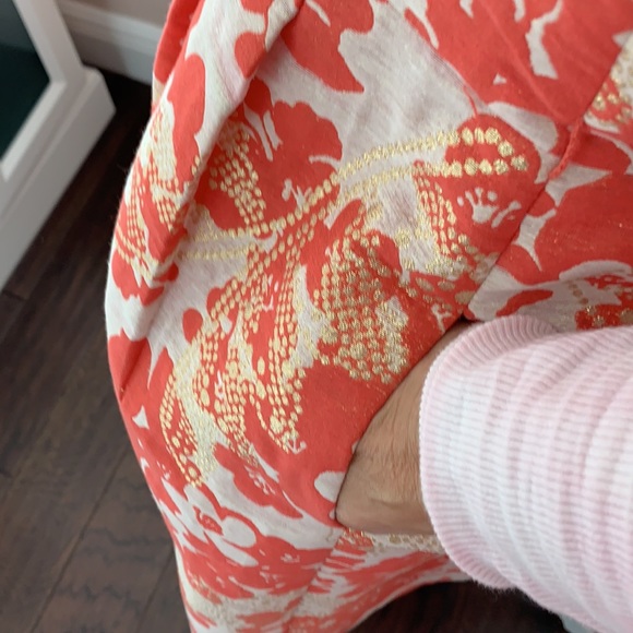 Tahari Salmon & Gold gorgeous dress - Picture 6 of 9